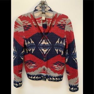 Denim & Supply button front Aztec crop cardigan
